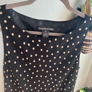 Polka Dot Jones Wear Black Sheath Midi Dress With Bottom Ruffles